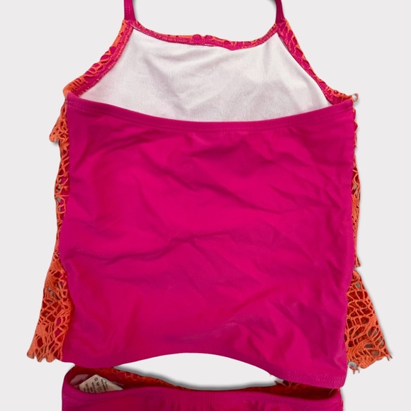 Kensie Girl 2 Piece Crochet Tankini Swimsuit Set for Girls - Picture 8 of 8